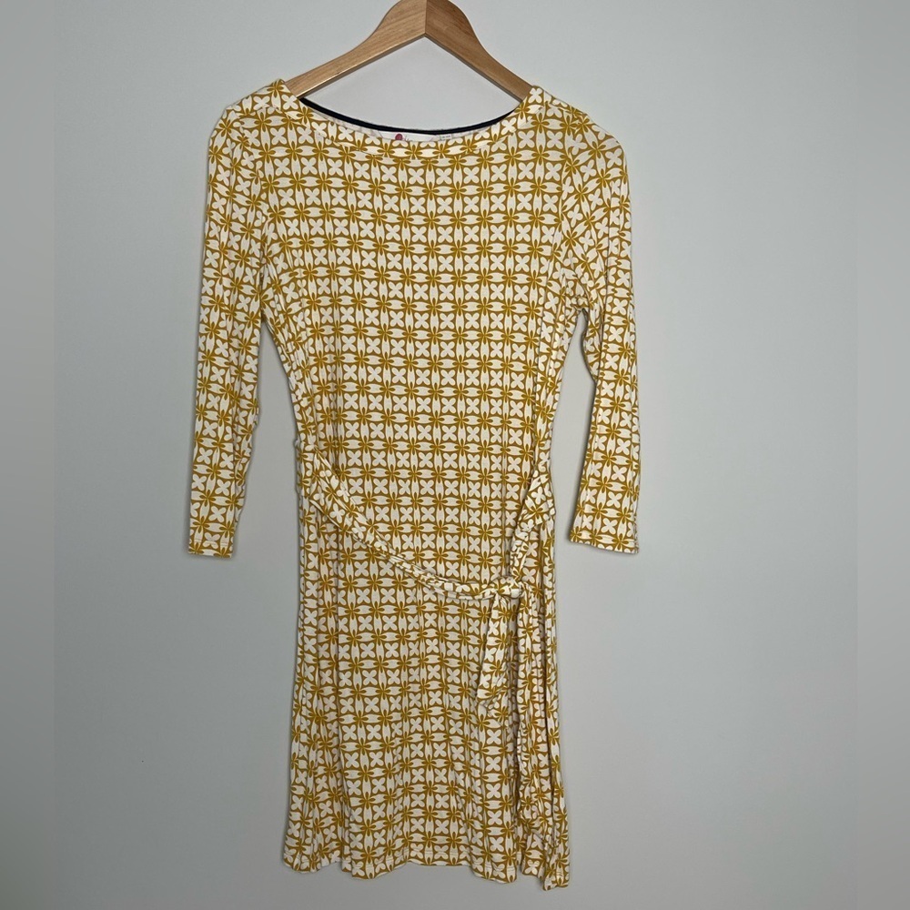 Boden | Printed Belted Dress 6R Preppy Academia Summer Event
